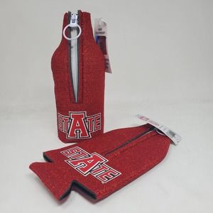 2x NCSAA Arkansas State Beer Bottle Zippered Coolie NEW MD1